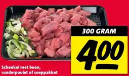 Nettorama Schenkel met been, runderpoulet of soeppakket aanbieding