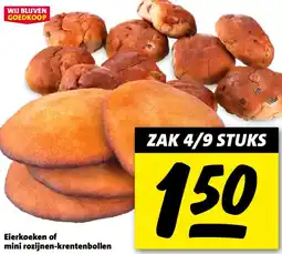Nettorama Eierkoeken of mini rozijnen-krentenbollen aanbieding