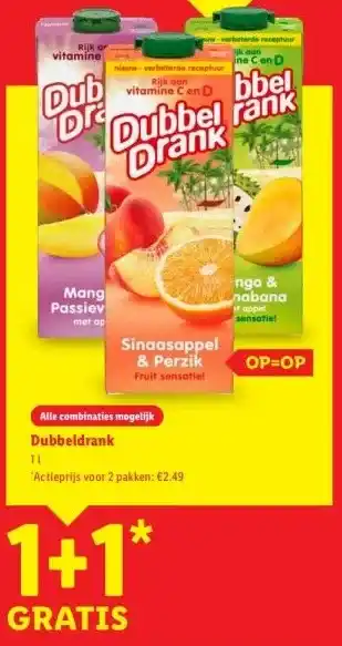 Lidl Dubbeldrank aanbieding