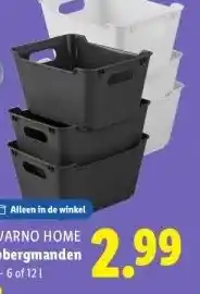 Lidl Opbergmanden aanbieding