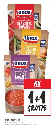 Jumbo Unox soep in zak aanbieding
