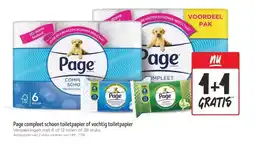 Jumbo Page compleet schoon toiletpapier of vochtig toiletpapier aanbieding