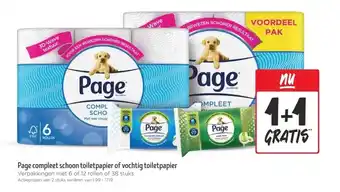 Jumbo Page compleet schoon toiletpapier of vochtig toiletpapier aanbieding