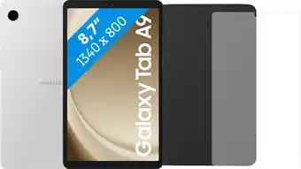 Coolblue Samsung Galaxy Tab A9 8,7 inch 64GB Wifi Zilver + Beschermpakket aanbieding