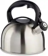 Bol.com kinvara fluitketel - RVS - 2.5 liter - zilver/zwart - waterkoker voor camping/ caravan/ camper aanbieding