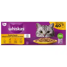 Van Cranenbroek Whiskas 1+ natvoer gevogelte 40 stuks aanbieding