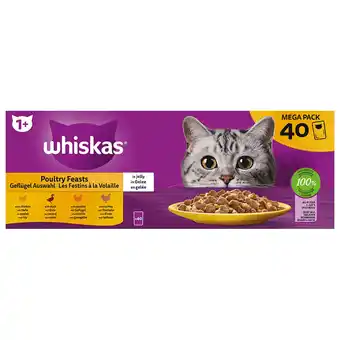 Van Cranenbroek Whiskas 1+ natvoer gevogelte 40 stuks aanbieding
