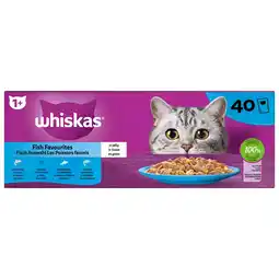 Van Cranenbroek Whiskas 1+ natvoer vis 40 stuks aanbieding