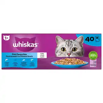 Van Cranenbroek Whiskas 1+ natvoer vis 40 stuks aanbieding