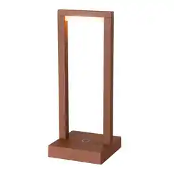 Van Cranenbroek Tafellamp Fiorana LED oplaadbaar bruin + dimmer aanbieding