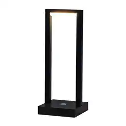 Van Cranenbroek Tafellamp Fiorana LED oplaadbaar zwart+dimmer aanbieding