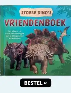 Boekenvoordeel STOERE DINO'S VRIENDENBOEK aanbieding