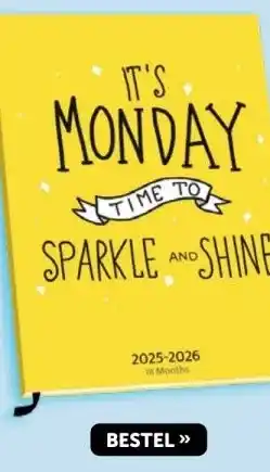 Boekenvoordeel IT'S MONDAYTIME TIME TO SPARKLE AND SHINE aanbieding