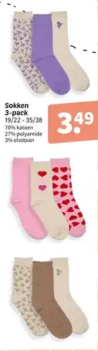 Wibra Sokken 3-pack aanbieding
