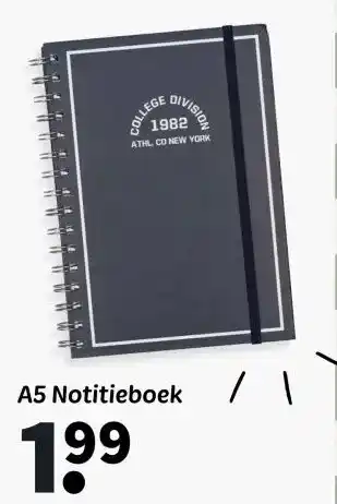 Wibra A5 Notitieboek aanbieding