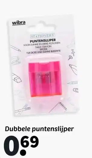Wibra Dubbele puntenslijper aanbieding