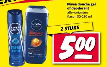 Nettorama Nivea douche gel of deodorant aanbieding