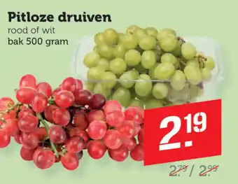 Coop Pitloze druiven aanbieding