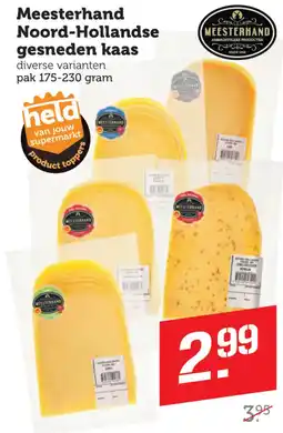 Coop Meesterhand Noord Hollandse gesneden kaas aanbieding