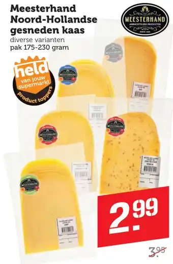 Coop Meesterhand Noord Hollandse gesneden kaas aanbieding