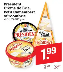Coop Président Crème de Brie, Petit Camembert of roombrie aanbieding