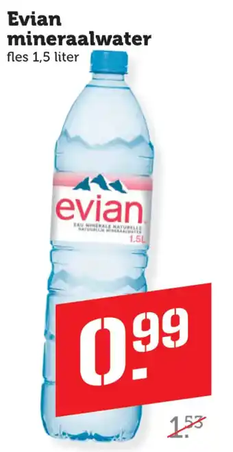 Coop Evian mineraalwater aanbieding