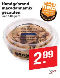 Coop Handgebrand macadamiamix gezouten aanbieding