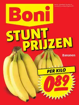 Boni Bananen aanbieding
