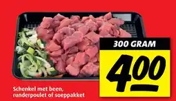 Boni Schenkel met been, runderpoulet of soeppakket aanbieding