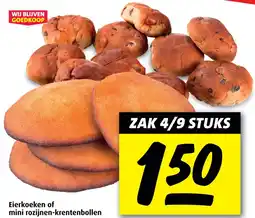 Boni Eierkoeken of mini rozijnen krentenbollen aanbieding