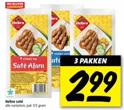 Boni Hebro saté aanbieding