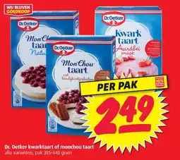 Boni Dr. Oetker kwarktaart of monchou taart aanbieding