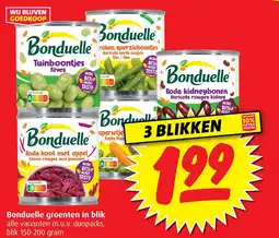 Boni Bonduelle groenten in blik aanbieding