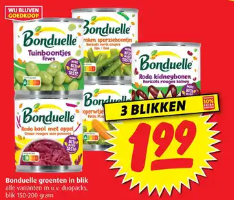 Boni Bonduelle groenten in blik aanbieding