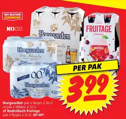 Boni Hoegaarden of Rodenbach fruitage aanbieding