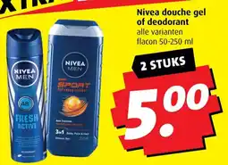Boni Nivea douche gel of deodorant aanbieding