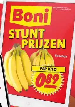 Boni Bananen aanbieding