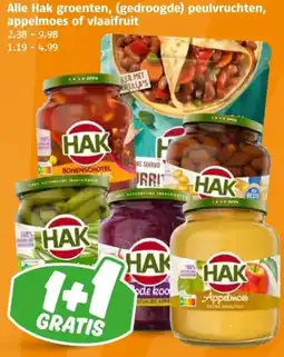 Poiesz Alle Hak groenten, gedroogde peulvruchten, appelmoes of vlaaifruit aanbieding