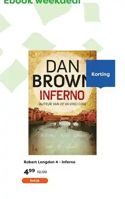 The Read Shop Robert Langdon 4 - Inferno aanbieding