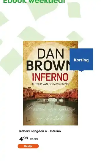 The Read Shop Robert Langdon 4 - Inferno aanbieding