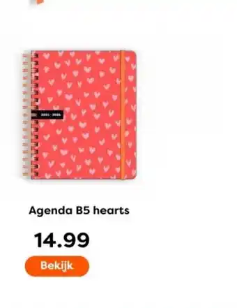 The Read Shop Agenda B5 hearts aanbieding