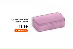 The Read Shop Etui ovaal met klep Pastel Uni lila aanbieding