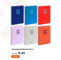 The Read Shop Schoolagenda Brepols linnen aanbieding
