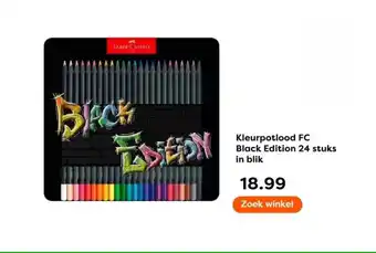 The Read Shop Kleurpotlood FC Black Edition 24 stuks in blik aanbieding