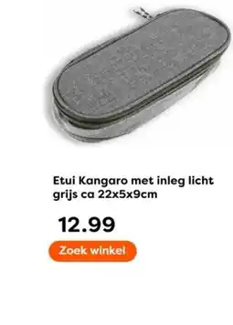 The Read Shop Etui Kangaro met inleg licht grijs aanbieding