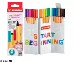 The Read Shop STABILO point 88 etui 18 kleuren ZIG/ZAG etui aanbieding