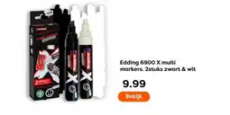 The Read Shop Edding 6900 X multi markers. 2stuks zwart & wit aanbieding
