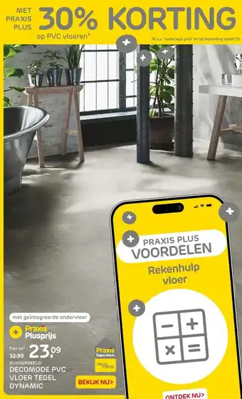 Praxis DECOMODE PVC VLOER TEGEL DYNAMIC aanbieding
