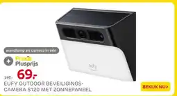 Praxis EUFY OUTDOOR BEVEILIGINGS- CAMERA S120 MET ZONNEPANEEL aanbieding