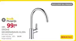 Praxis GROHE KEUKENKRAAN ALIRA aanbieding